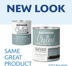 Rust-Oleum Harbor Blue Chalked All-in-One Ultra Matte Paint | One Coat Coverage | No Primer, Sanding, Or Topcoat Needed | Easy Clean Up | Made in USA | 30 OZ | 2 Pack