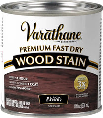Varathane Premium Fast Dry Wood Stain | 1 Hour Dry Time | 1 Coat Color | Interior Wood Stain | Furniture, Cabinets, Doors, Trim | Half Pint | Black Cherry