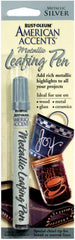 Rust-Oleum 215191 American Accents Metallic Leafing Pen, Silver, 1/3-Ounce