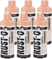 Rust-Oleum Rust-O Acrylic Spray Paint | Street Artist Spray Paint for Murals | Weather Resistant for Concrete, Wood, Brick and Other Surfaces | 11 Ounce | Matte Sunstone | 6 Pack