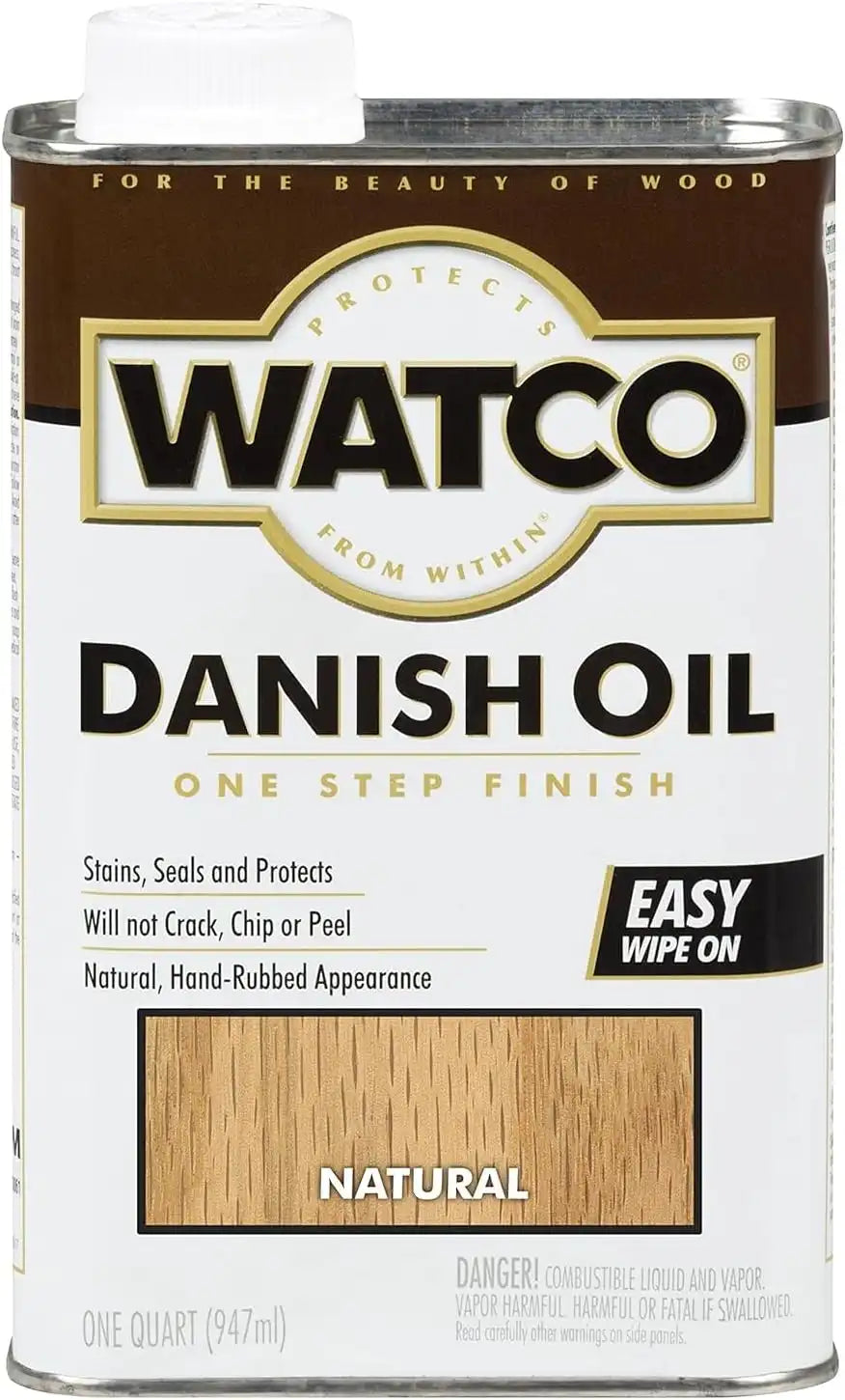 Watco A65741 Danish Oil Wood Finish, Quart, Natural