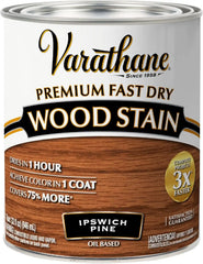 Varathane Premium Fast Dry Wood Stain | 1 Hour Dry Time | 1 Coat Color | Interior Wood Stain | Furniture, Cabinets, Doors, Trim | Quart | Ipswich Pine