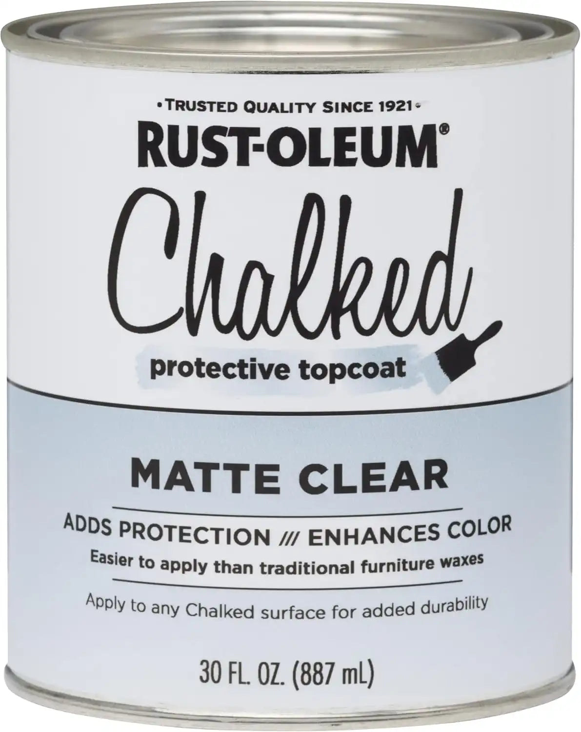 Rust-Oleum 287722 Chalked Ultra Matte Interior Paint, 30 oz, Matte Clear Topcoat