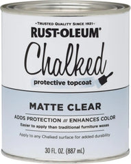 Rust-Oleum 287722 Chalked Ultra Matte Interior Paint, 30 oz, Matte Clear Topcoat