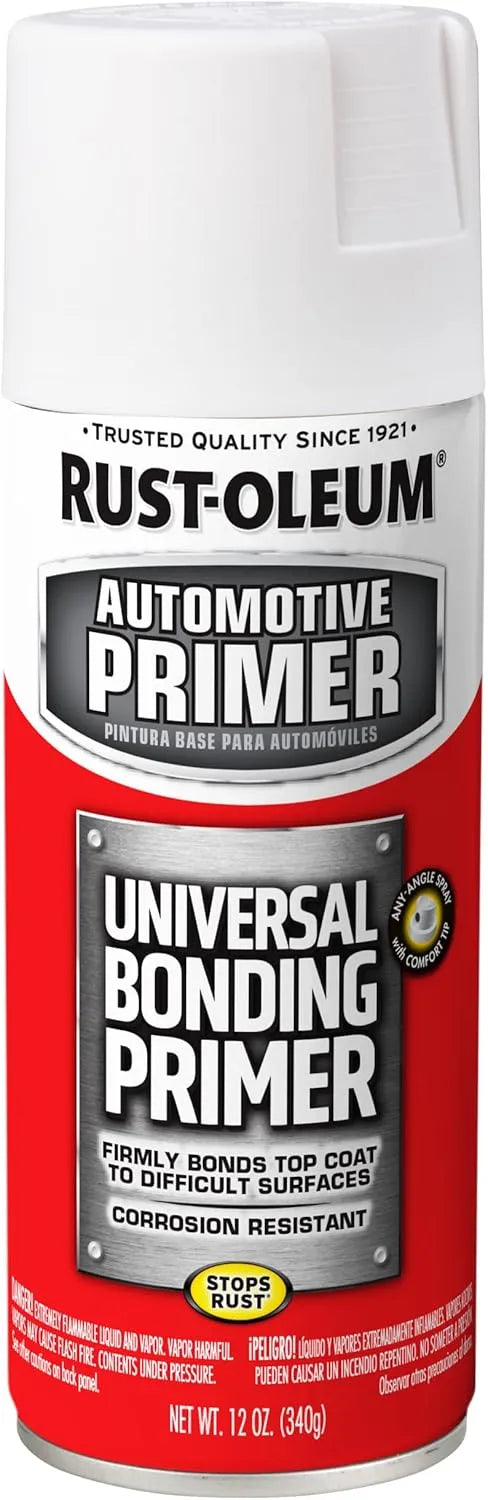 Rust-Oleum 286793 Automotive Universal Bonding Primer Spray, 12 oz, Flat White, (Pack of 1)