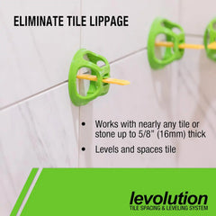 Miracle Sealants Levolution Pro Tee Spacer 1/8", Tile Leveling & Spacing System for Lippage Control, 250 Pieces