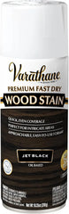 Varathane Premium Fast Dry Wood Stain Spray | 1 Hour Dry Time | 1 Coat Color | Interior Wood Stain | Furniture, Cabinets, Doors, Trim | 10.25 oz | Jet Black