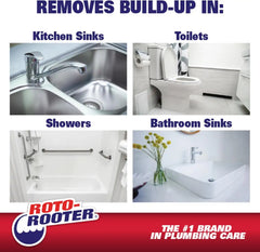 Roto-Rooter Build-Up Remover Drain Cleaner, Enzyme-Based Formula Helps Prevent Clogs and Grease Buildup, Removes Odor, Safe for Septic Systems, Pipes, Toilets, Drains and Sinks, 64 oz (Pack of 2)