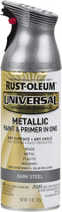 Rust-Oleum 262662-2PK Universal All Surface Metallic Spray Paint, 11 oz, Dark Steel, 2 Pack