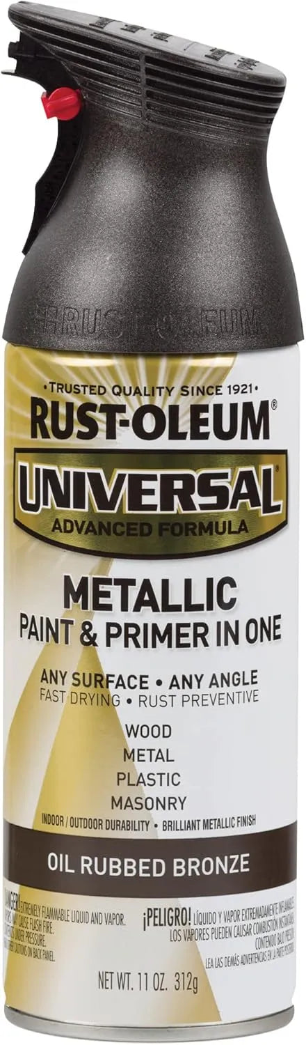 Rust-Oleum 249131 Universal All Surface Metallic Spray Paint, 11 oz, Oil Rubbed Bronze