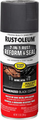 Rust-Oleum 344713 Automotive 2-In-1 Rust Reform & Seal Spray, 12 oz, Flat Black