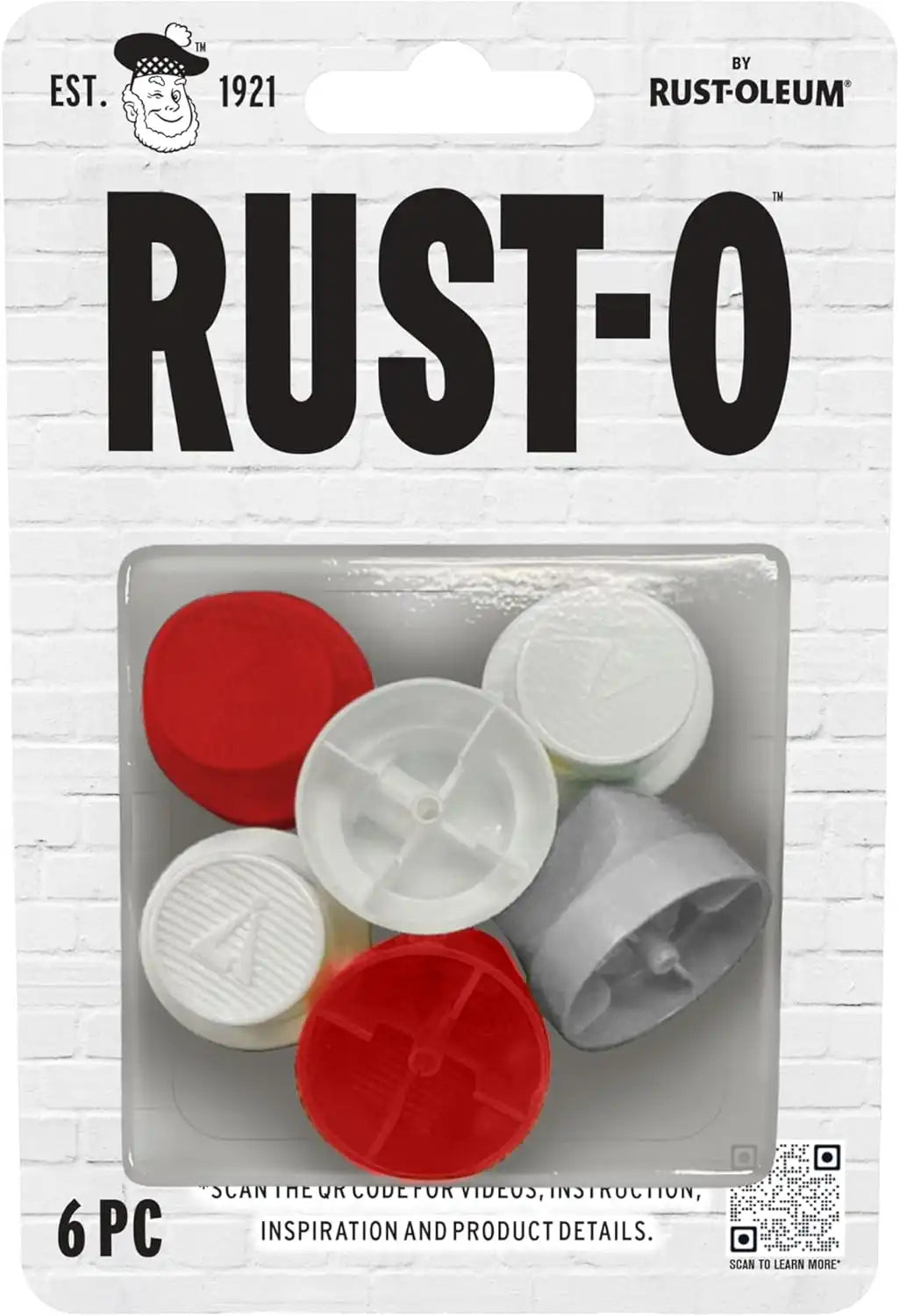 Rust-Oleum Rust-O Acrylic Spray Paint | Street Artist Spray Paint Cap Accessory Pack | Compatible with Rust-O Spray Paint Only | 6 Caps