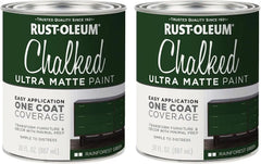 Rust-Oleum Forest Green Chalked All-in-One Ultra Matte Paint | One Coat Coverage | No Primer, Sanding, Or Topcoat Needed | Easy Clean Up | Made in USA | 30 OZ | 2 Pack