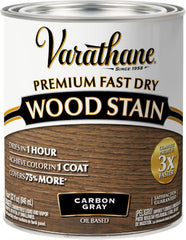 Varathane Premium Fast Dry Wood Stain | 1 Hour Dry Time | 1 Coat Color | Interior Wood Stain | Furniture, Cabinets, Doors, Trim | Quart | Carbon Gray