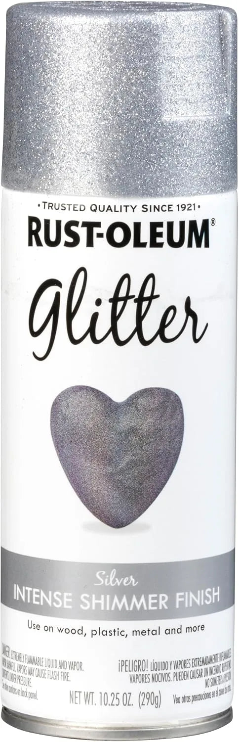 Rust-Oleum 267734 Spray Paint, Each, Silver Glitter