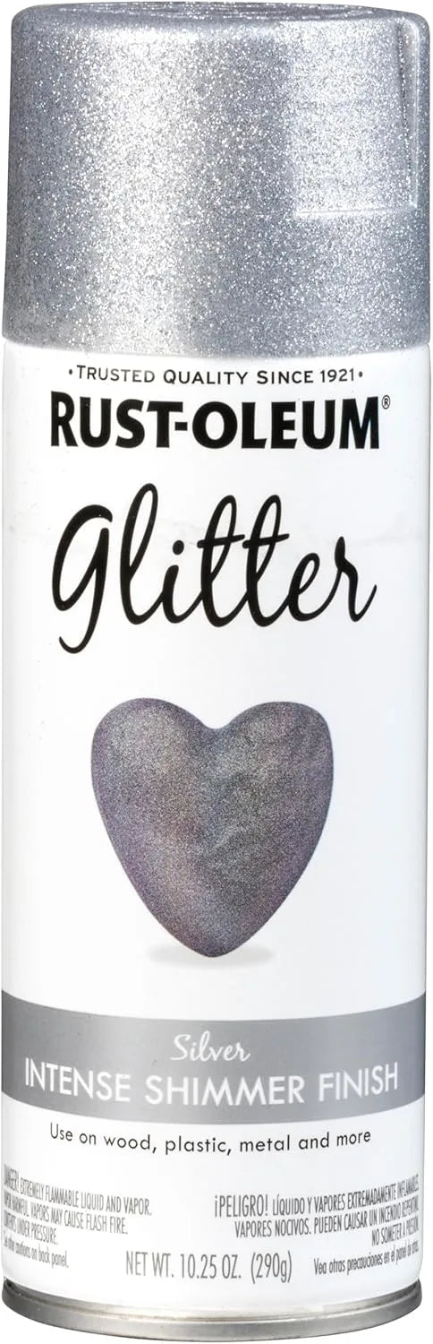Rust-Oleum 267734 Spray Paint, Each, Silver Glitter