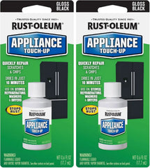 Rust-Oleum Paint 213174 .6-Ounce Specialty Brush Bottle Appliance Touch Up, Black, 0.6 Ounce (Pack of 2)