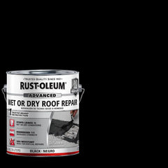 Rust-Oleum Advanced Wet or Dry Asphalt Based Roof Repair Cement, Gallon, Black, 2 Pack