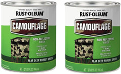 Rust-Oleum 379560-2PK Specialty Camouflage Paint, Quart, Flat Deep Forest Green, (Pack of 2)