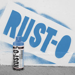 Rust-Oleum Rust-O Acrylic Spray Paint | Street Artist Spray Paint for Murals | Weather Resistant for Concrete, Wood, Brick and Other Surfaces | 11 Ounce | Matte Comic Blue | 6 Pack