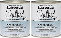 Rust-Oleum 287722-2PK Chalked Protective Topcoat Paint, 30 oz, Matte Clear, 2 Pack