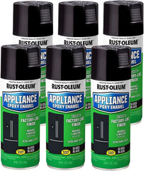 Rust-Oleum 7886830-6PK Specialty Appliance Epoxy Spray Paint, 12 oz, Black, 6 Pack