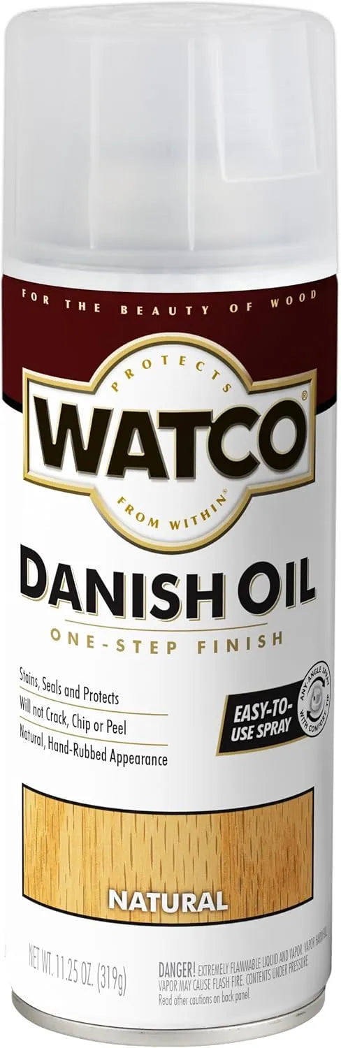 Watco Danish Oil Wood Finish Spray, 11.25 oz, Natural