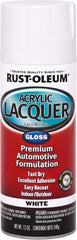 Rust-Oleum 253364 Automotive Acrylic Lacquer Spray Paint, 12 oz, Gloss White