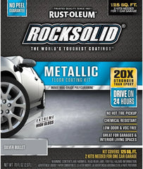Rust-Oleum 286983 Metallic Floor Coating Kit-Silver Bullet