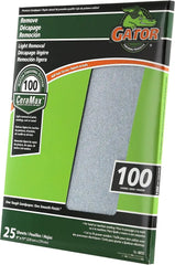 Gator CeraMax 9" x 11" Ceramic Sanding Sheets, 100 Grit, 25 Pack