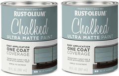 Rust-Oleum Harbor Blue Chalked All-in-One Ultra Matte Paint | One Coat Coverage | No Primer, Sanding, Or Topcoat Needed | Easy Clean Up | Made in USA | 30 OZ | 2 Pack