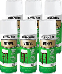 Rust-Oleum 1911830-6PK Specialty Vinyl Spray Paint, 12 oz, White, 6 Pack