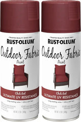 Rust-Oleum Outdoor Fabric Spray Paint, 12 oz, Chili Red (Pack of 2)