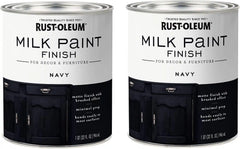 Rust-Oleum 331051-2PK Milk Paint Finish, Quart, Navy, (Pack of 2)