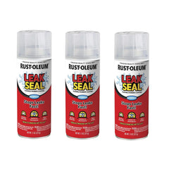 Rust-Oleum 265495A3 LeakSeal Flexible Rubber Coating Spray, Clear, 11 Ounce (Pack of 3)