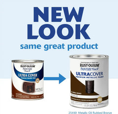 Rust-Oleum 254101 Painter's Touch Latex Paint, Quart, Metallic Oil-Rubbed Bronze, (Pack of 1)