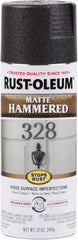 Rust-Oleum 300607 Stops Rust Hammered Spray Paint, 12 oz, Matte Black