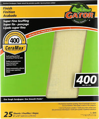 Gator CeraMax 9" x 11" Ceramic Sanding Sheets, 400 Grit, 25 Pack