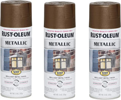 Rust-Oleum 286525-3PK Stops Rust Metallic Spray Paint, 11 oz, Dark Copper, 3 Pack