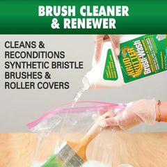 Krud Kutter Brush-Wash Cleaner and Renewer, 32 oz, Paint Brush Cleaner for Latex and Oil Based Paint, Restores Brushes and Rollers, Removes Paint Residue and Buildup