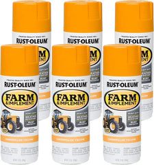Rust-Oleum 280140-6PK Specialty Farm & Implement Spray Paint, 12 Oz, Gloss Caterpillar Yellow, (Pack of 6)