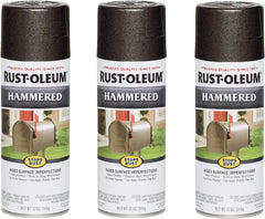 Rust-Oleum 7218830-3PK Stops Rust Hammered Spray Paint, 12 oz, Dark Bronze, 3 Pack