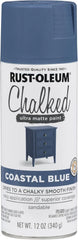 Rust-Oleum Coastal Blue Chalked All-in-One Ultra Matte Spray Paint | One Coat Coverage | No Primer, Sanding, Or Topcoat Needed | Easy Spray Application | Made in USA | 12 OZ
