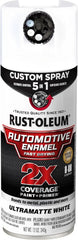 Rust-Oleum 2X Automotive Enamel Custom Spray 5-in-1 Spray Paint, 12 oz, Ultra Matte White