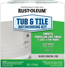 Rust-Oleum 384166 Tub And Tile Refinishing 2-Part Kit, Gloss Coastal Fog