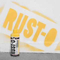 Rust-Oleum Rust-O Acrylic Spray Paint | Street Artist Spray Paint for Murals | Weather Resistant for Concrete, Wood, Brick and Other Surfaces | 11 Ounce | Matte Taxi