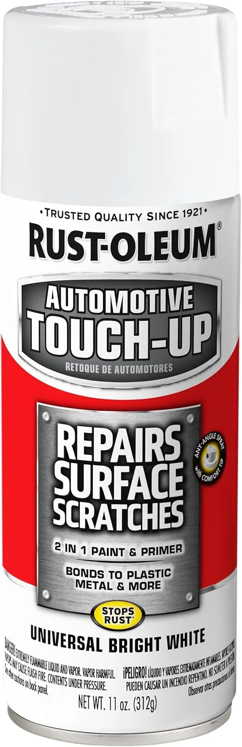Rust-Oleum 292325 Automotive Universal Touch-Up Spray Paint, 11 oz, Bright White