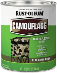Rust-Oleum 379561 Specialty Camouflage Paint, Quart, Flat Army Green, (Pack of 1)