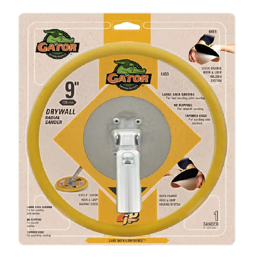 Gator 6459GA Hook and Loop Radial Drywall Pole Sander Head, 9 Inch