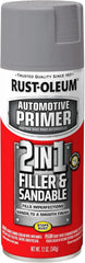 Rust-Oleum 260510 Stops Rust Automotive 2-in-1 Filler & Sandable Primer Spray, 12 oz, Gray